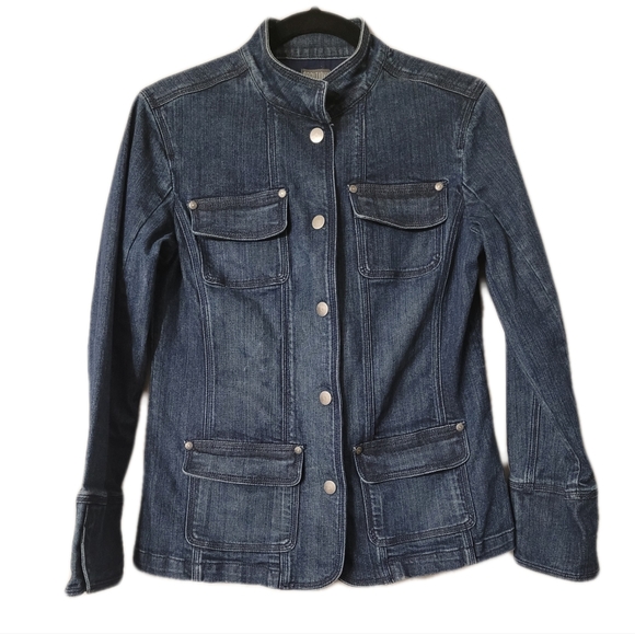Chico's Jackets & Blazers - Chico Jean Jack Size Small Dark Wash